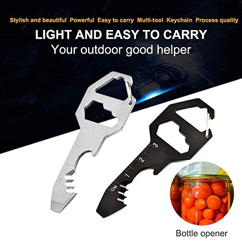 Keychain Bottle Opener Multi Tool, 100% Stainless Steel edc Gadget...