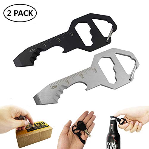 Keychain Bottle Opener Multi Tool, 100% Stainless Steel edc Gadget...