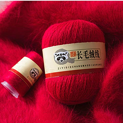 Luxury Long Plush Mink Cashmere Yarn Warm Fluffy Hand Knitting for...