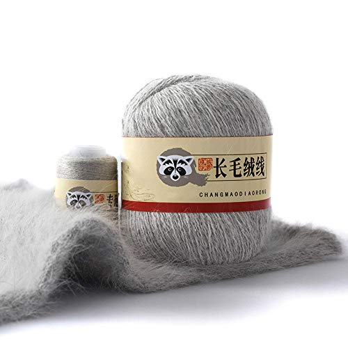 Luxury Long Plush Mink Cashmere Yarn Warm Fluffy Hand Knitting for...