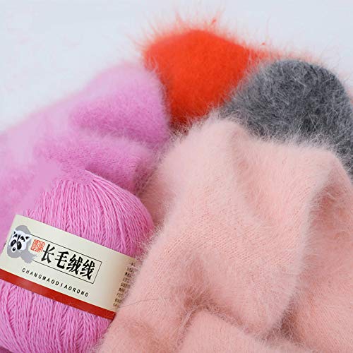 Luxury Long Plush Mink Cashmere Yarn Warm Fluffy Hand Knitting for...