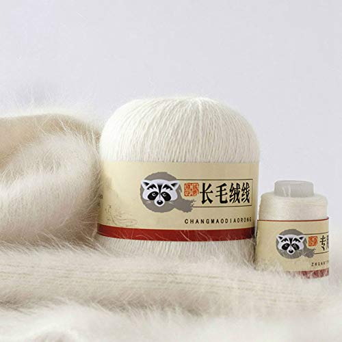 Luxury Long Plush Mink Cashmere Yarn Warm Fluffy Hand Knitting for...
