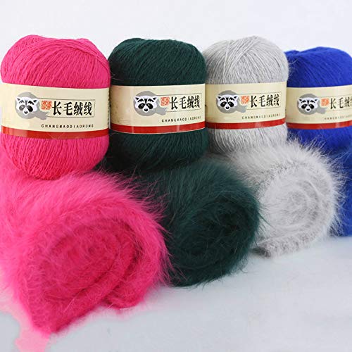 Luxury Long Plush Mink Cashmere Yarn Warm Fluffy Hand Knitting for...
