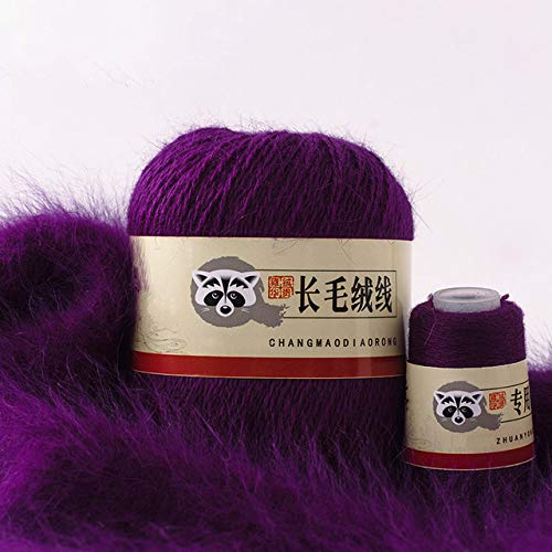 Luxury Long Plush Mink Cashmere Yarn Warm Fluffy Hand Knitting for...