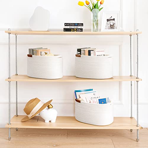CHICVITA Woven Storage Basket for Shelves, Cotton Rope Dog Toy Bin...