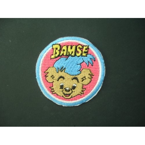 2 pieces BAMSE Iron On Patch Embroidered Applique Motif Fabric Chi...