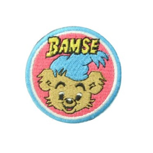 2 pieces BAMSE Iron On Patch Embroidered Applique Motif Fabric Chi...
