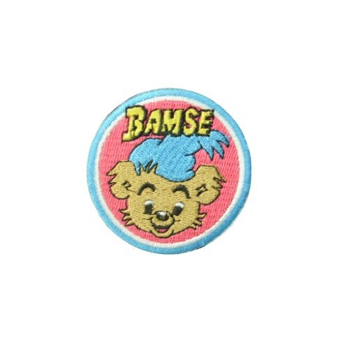 2 pieces BAMSE Iron On Patch Embroidered Applique Motif Fabric Chi...