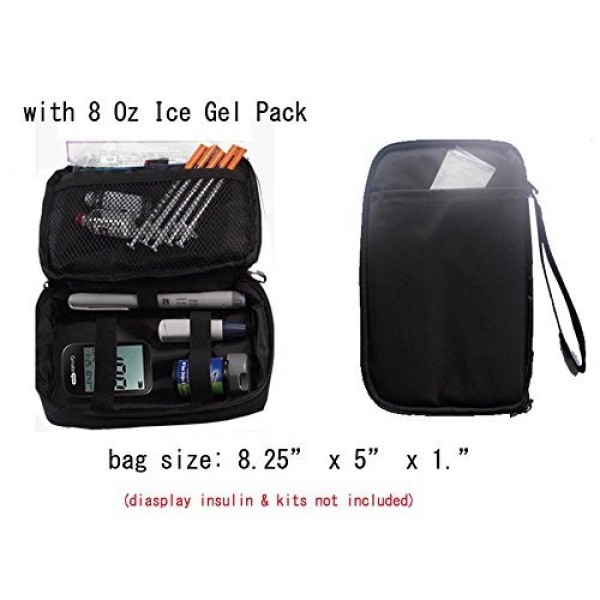 Chill Pack Diabetic Organizer Cooler Bag-for Insulin, Testing Supp...