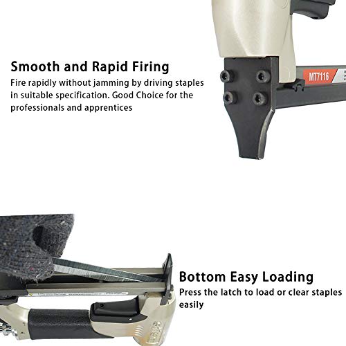 MT7116 Pneumatic Upholstery Stapler - 22 Gauge 71 Series 3/8-inch ...