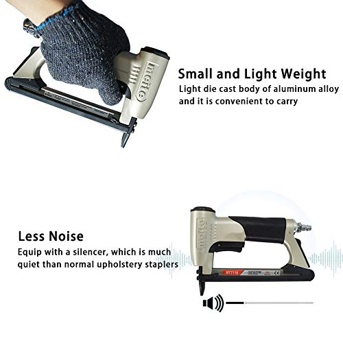 MT7116 Pneumatic Upholstery Stapler - 22 Gauge 71 Series 3/8-inch ...