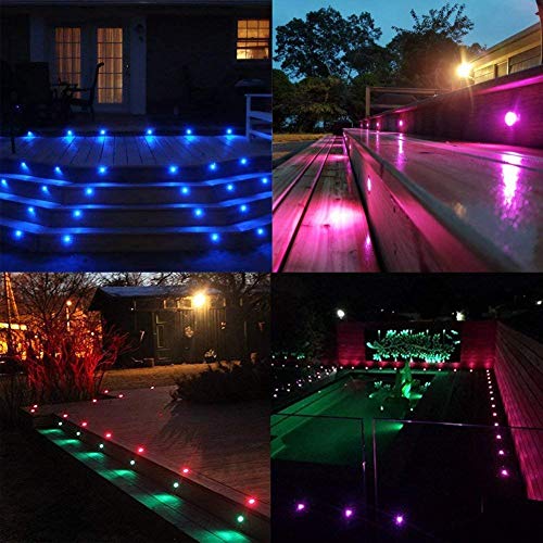 CHNXU RGB LED Deck Lights Kit with Transformer and Remote Control,...