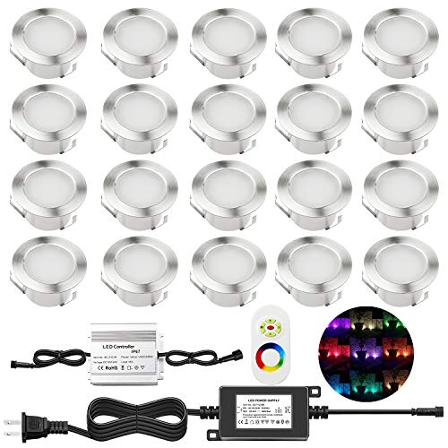 CHNXU RGB LED Deck Lights Kit with Transformer and Remote Control,...