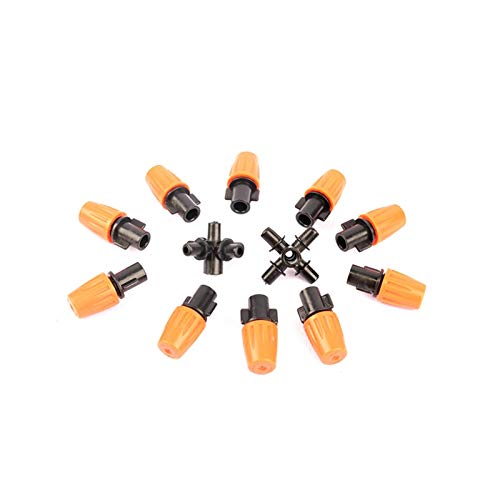 Choolle - Orange Adjustable Five Way Atomization Nozzle Micro Irri...
