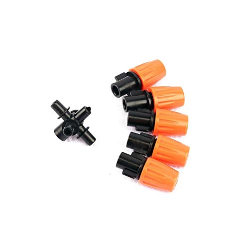 Choolle - Orange Adjustable Five Way Atomization Nozzle Micro Irri...
