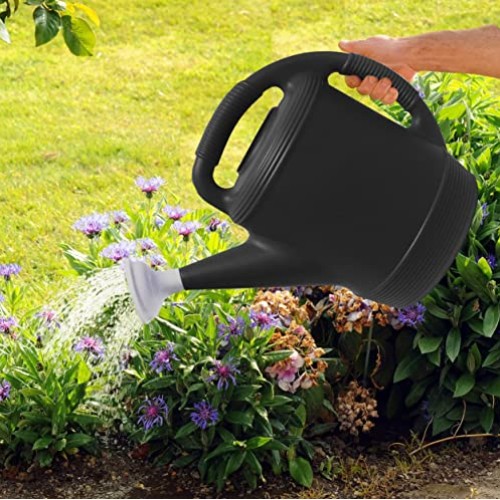 2 Gallon Resin Watering Can, Black