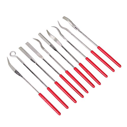 Chris.W 10Pcs Assorted Diamond Mini Riffler Needle File Set Metal ...
