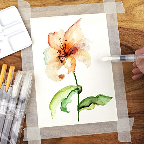 Water Brush Pens by Chromatek. Set of 6 Aqua Pen Painting Brushes....