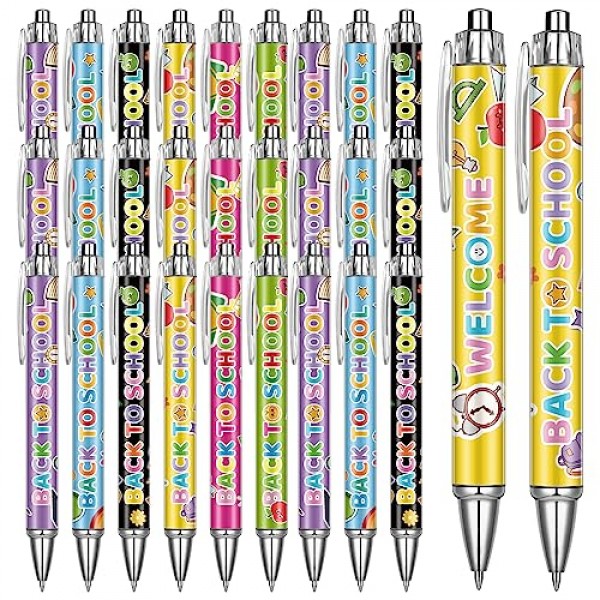 Chuangdi 60 Pcs Welcome Back to School Pens First Day of