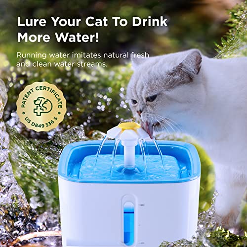 Ciays Cat Water Fountain - Automatic Pet Water Fountain, 84oz/2.5L...