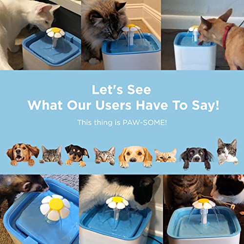 Ciays Cat Water Fountain - Automatic Pet Water Fountain, 84oz/2.5L...
