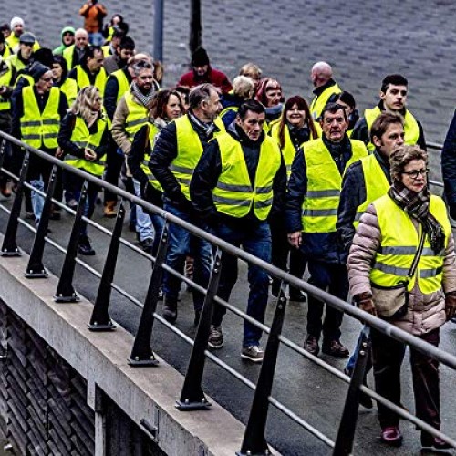 CIMC,Pockets Yellow Reflective High Visibility Safety Vests 10 pac...