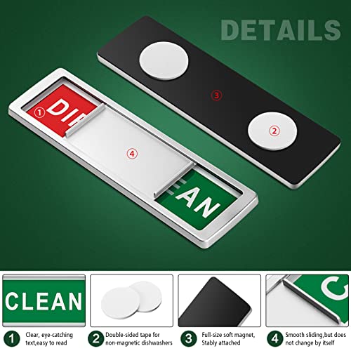 Cimkiz Dishwasher Magnet Clean Dirty Sign Shutter Only Changes Whe...