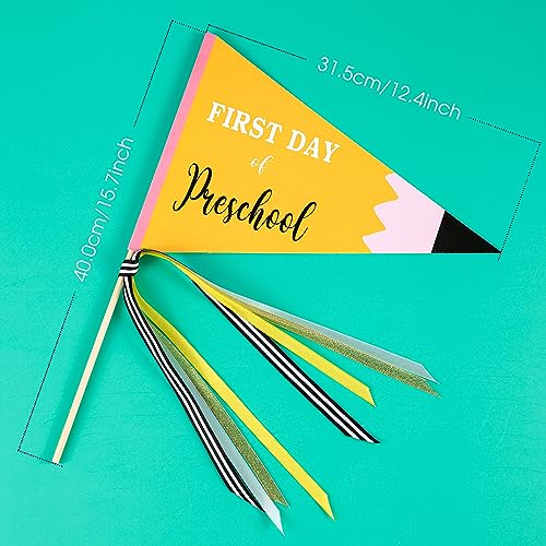 CINPIUK First Day of School Flag DIY 2023 Back to School Pennants,...
