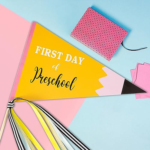 CINPIUK First Day of School Flag DIY 2023 Back to School Pennants,...