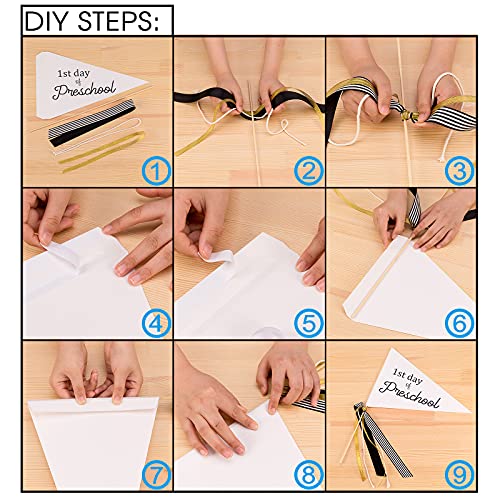 CINPIUK First Day of School Flag DIY 2023 Back to School Pennants,...