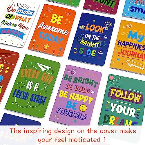 24 Pcs Mini Colorful Notebooks, Funny Motivational Journals Notepa...