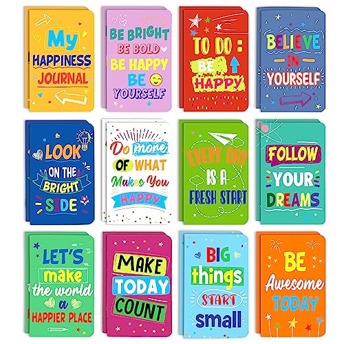 24 Pcs Mini Colorful Notebooks, Funny Motivational Journals Notepa...