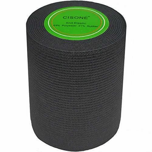 Knit Elastic 3 Inch Wide Black Heavy Stretch High Elasticity Knit ...