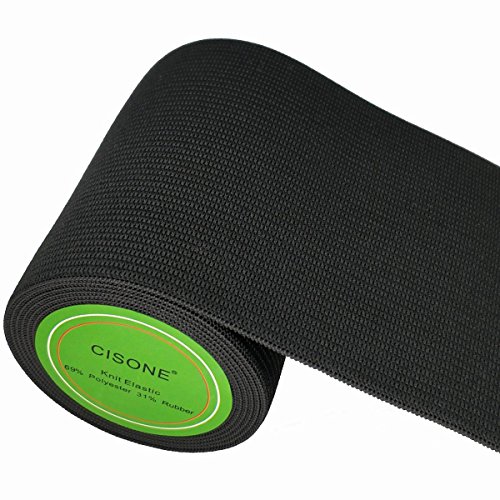 Knit Elastic 3 Inch Wide Black Heavy Stretch High Elasticity Knit ...