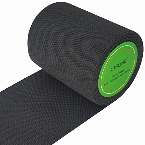Knit Elastic 3 Inch Wide Black Heavy Stretch High Elasticity Knit ...