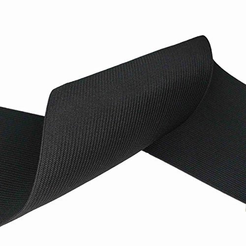 Knit Elastic 4 Inch Wide Black Heavy Stretch High Elasticity Knit ...