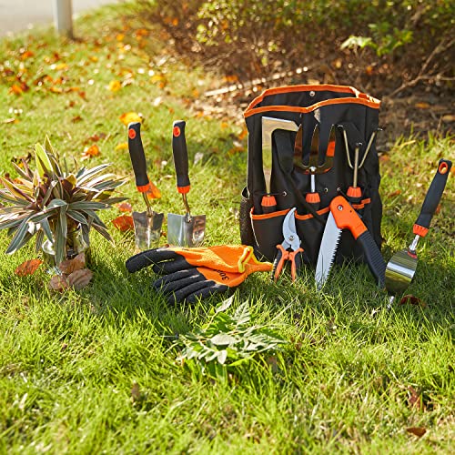 Citybay Garden Tools Set, 10 Pcs Stainless Steel Heavy Duty Garden...