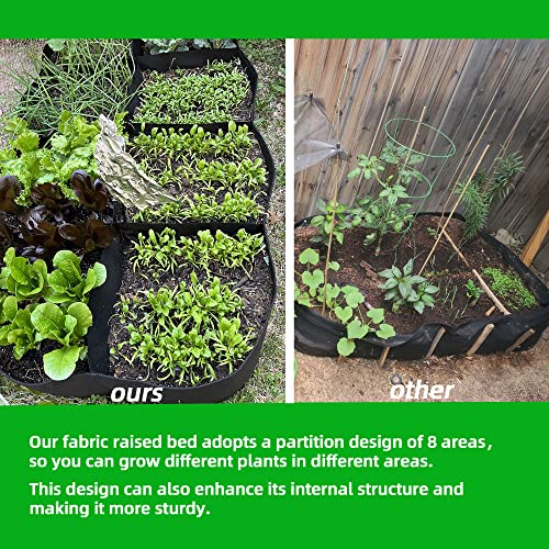 Fabric Raised Garden Bed 6x3x1ft Garden Grow Bed Bags for Growing ...