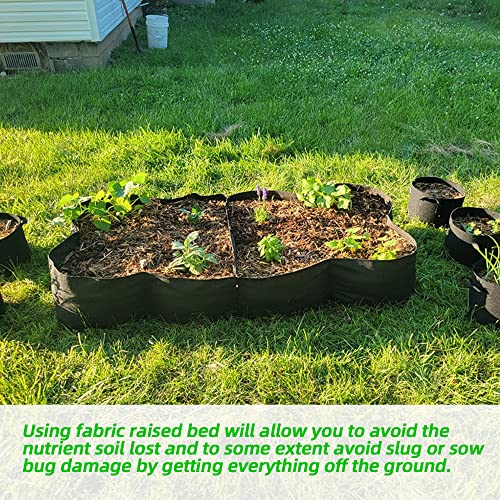 Fabric Raised Garden Bed 6x3x1ft Garden Grow Bed Bags for Growing ...