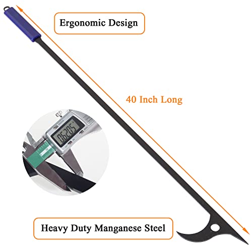 40 Fire Log Tongs Firewood Grabber and Fire Poker Set,Large Fire ...