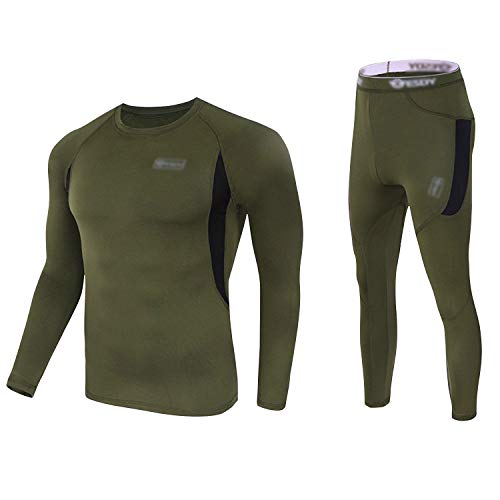 Thermal Underwear Set Winter Hunting Gear Sport Long Johns Base La...