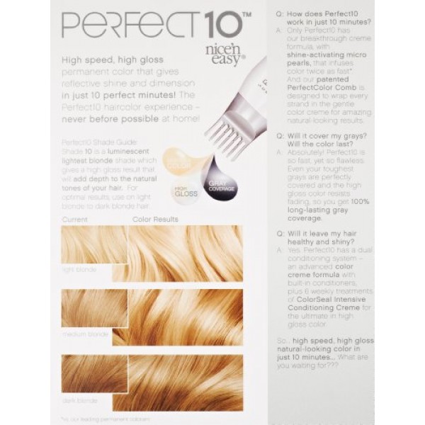 Clairol Perfect 10 By Nice N Easy Hair Color Kit Pack of 2, 010...