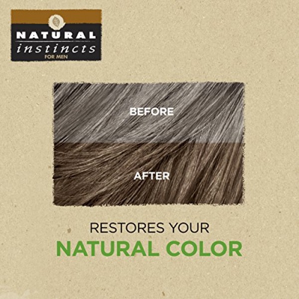 Clairol Natural Instincts Semi-Permanent Hair Color Kit For Men, 3...