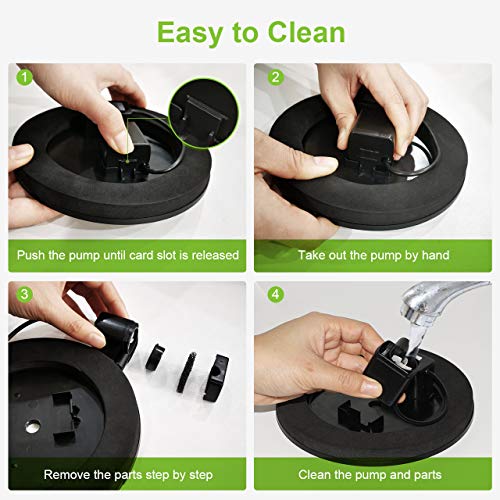 Claoner Solar Fountain, 3W Solar Powered Fountain Pump with 9 Nozz...