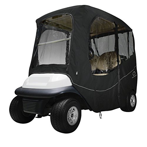 Classic Accessories Fairway Golf Cart Deluxe Enclosure, Black, Sho...