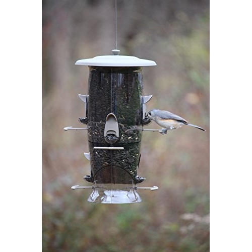 Stokes Select Bird Feeder, Large Hanging Tube Bird Feeder, 6 Feedi...
