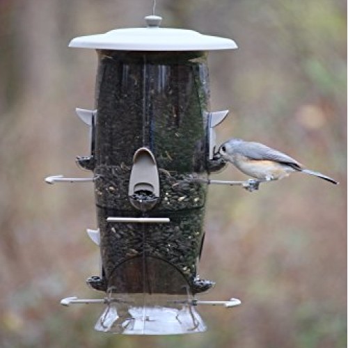 Stokes Select Bird Feeder, Large Hanging Tube Bird Feeder, 6 Feedi...