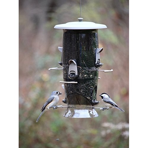 Stokes Select Bird Feeder, Large Hanging Tube Bird Feeder, 6 Feedi...