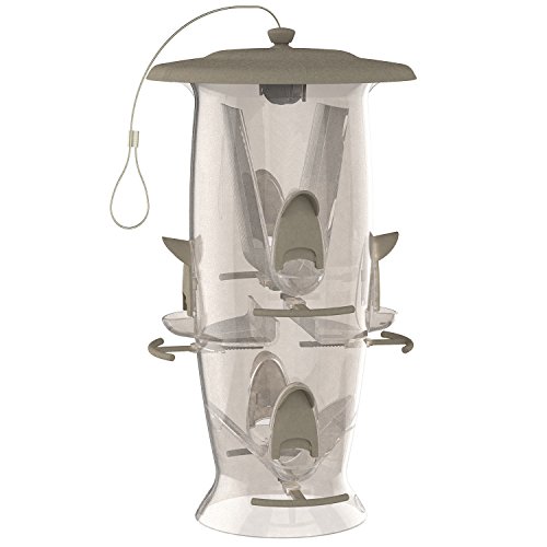 Stokes Select Bird Feeder, Large Hanging Tube Bird Feeder, 6 Feedi...