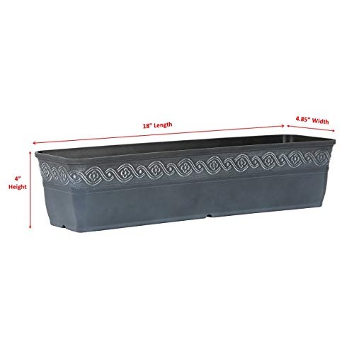 Classic Home and Garden 9418D-515 18 Corinthian Trough Planter, S...